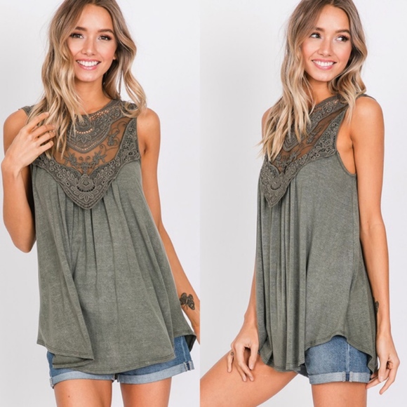 TAMARA Vintage Washed Top - CHARCOAL - Picture 4 of 5